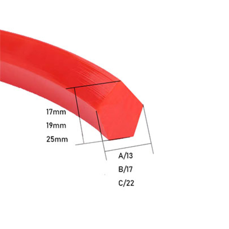 Polyurethane Pentagon Belt Design Suitable For Transmission Equipment Customized Color Options